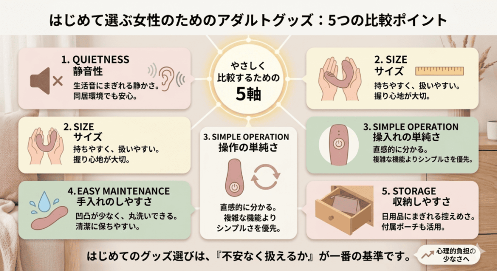 初心者向け比較ポイントを整理した図解