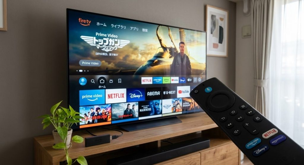Fire TV Stickで動画を視聴するイメージ